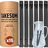 ORINKO - Binchotan Bio 15x | Carbón Activo Bambú Takesumi para la purificación del agua + E-Book | Pasar el agua en botella con nuestro carbón activo [𝗦𝗮𝘁𝗶𝘀𝗳𝗮𝗶𝘁𝗼𝘂𝗥𝗲𝗺𝗯𝗼𝘂𝗿𝘀𝗲]