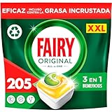 Fairy Original Todo En Uno Cápsulas De Lavavajillas, Limón, 5 x (21+20) Cápsulas, Efectivas Incluso En La Grasa Reseca