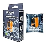 PHURE Descalcificador en polvo monodosis para máquina de café, hervidores, pequeños electrodomésticos, compatible con todas las máquinas de café, 100% biodegradable, ecológico, fabricado en Italia