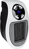 Güde Calentador GSH 500 K mini (230 V, 500 W de potencia de calefacción, 28,46 m³/h de potencia del ventilador, elemento calefactor de cerámica PTC, giro de 90°. enchufe de red, función temporizador,