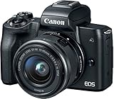 Canon EOS M50 + EF-M 15-45mm f/3.5-6.3 IS STM Kit Juego de cámara SLR 24,1 MP CMOS 6000 x 4000 Pixeles Negro - Cámara digital (24,1 MP, 6000 x 4000 Pixeles, CMOS, 4K Ultra HD, Pantalla táctil, Negro)
