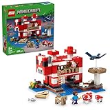 LEGO Minecraft La Casa-Champiñaca Juguete de Construcción para Niños y Niñas de 8 Años o Más, Isla y Personajes del Videojuego como Steve y un Fantasma, Bioma Campo de Champiñones, Regalo Gamer 21270