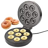 Mini Donut Maker Máquina eléctrica de donas de 1400 W con 8 orificios, superficie antiadherente, fabricante automático de donas para panqueques, freidora de donas para panadería comercial, tienda