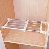 Hershii - Estante/repisa de tensión con Barras Extensibles de Metal para Almacenamiento. Organizador/Separador Ajustable para Armario, Cocina, Cuarto de baño