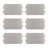 Fousenuk 6 piezas Placa Mica Microondas, Hojas de Mica 6.4 × 11.7 cm Placas de Mica Universal Repuesto Reparación de Accesorios, Cubierta de Guía de Onda para Horno de Microondas de Cocina