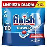 Finish Powerball Power All in 1 Pastillas para el lavavajillas todo en 1 - Pack ahorro 110 pastillas
