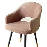 Mswborml Modernas Cubierta de Sillas Comedor con Respaldo Hueco 1/2/4 Pieza Fundas de Sillas Comedor con Brazos Ajustables Antideslizante Cubiertas de Butacas para Salón, Cocina Decor Hogar,A,2PCS