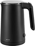 ZWILLING ENFINIGY Hervidor de agua eléctrico con filtro antical de acero inoxidable, Tetera anti-sobrecalentamiento, sin cable, 1850 W, 1,0 l, Negro
