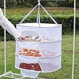 DAZZTIME Red de Secado Plegable de 3 Capas Con Cremallera - Para Hierbas, Verduras, Carne, Pescado y Más