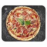 Chef Pomodoro Piedra Pizza Horno – Bandeja Pizza Horno Rectangular de Acero al Carbono 41 x 34 x 0,6 cm – Piedra Horno Pizza Pan y Repostería Fácil de Limpiar – Pizza Stone