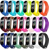 BANGTING 20 Piezas Recambio Correa Compatible con Pulseras Xiaomi Mi Band 4 / Xiaomi Mi Band 3, Banda Reemplazo para Fundas Mi Fit 4 Miband3 (20 Colores)