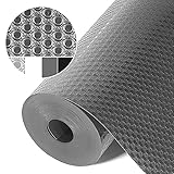 Origuuds Protector Cajones Cocina Non Adhesivo EVA Plastico Protector Antideslizante Estantes el Gabinete Impermeable, para Nevera Mueble Fregadero Estante (Gris/30cmx150cm)