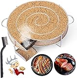 LIHAO Generador de Humo Frío Cocina Ahumador de Acero Inoxidable para Barbacoa Carne Pescado (con Forma Redonda)