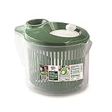 Snips Lechuga Manual | Escurridor 3 Lt, 19,5 x 26,5 x 19 cm, Centrifugadora de Ensalada Verde y Blanco, Made in Italy, 0% BPA y Libre de ftalatos
